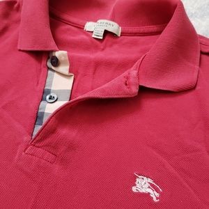 Red Burberry Polo